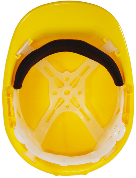 construction safety helmets inside photo