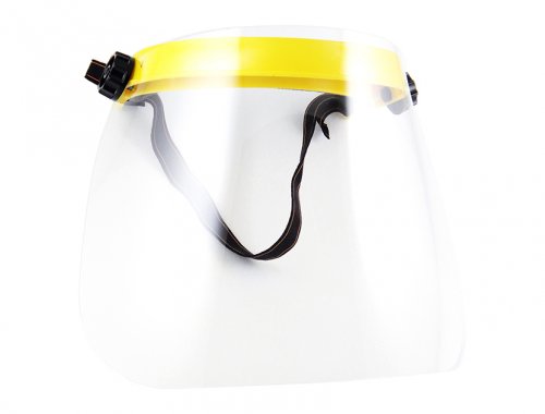Flip-Up Safety Face Shield with Elastic Strap Headgear for 8x12 inch PC Visor Made in Taiwan | MUSSE